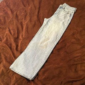 Old navy women’s extra high rise sky-high wide leg jeans